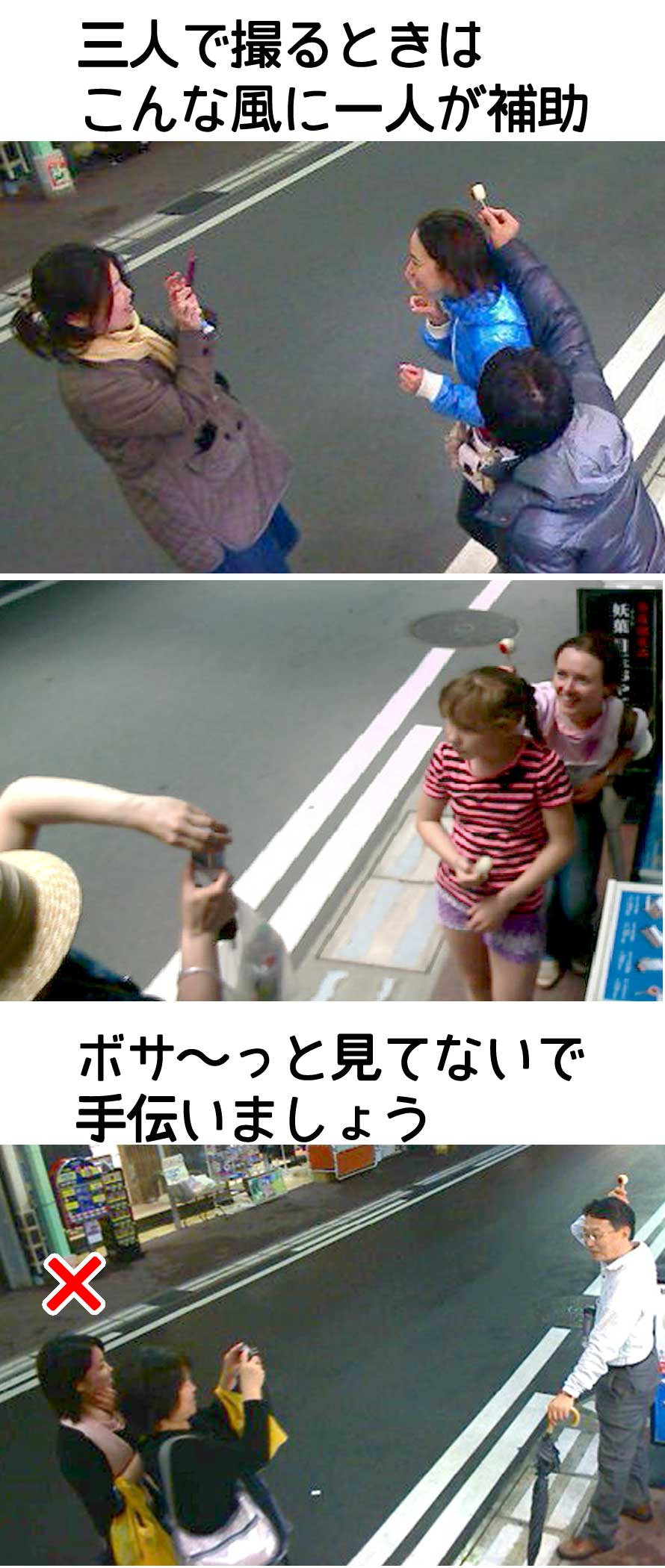撮影方法　３人いる場合